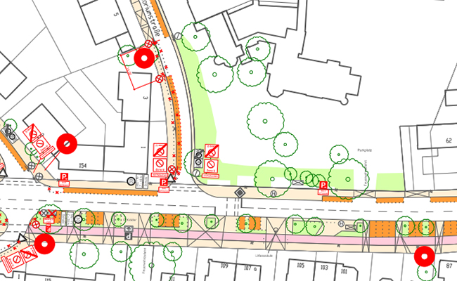 Sanatoriumstraße Planung