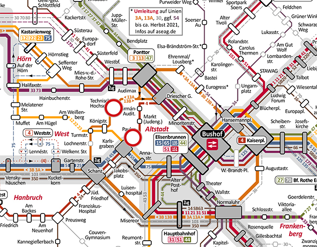 Aseag Netzplan Aachen Innenstadt
