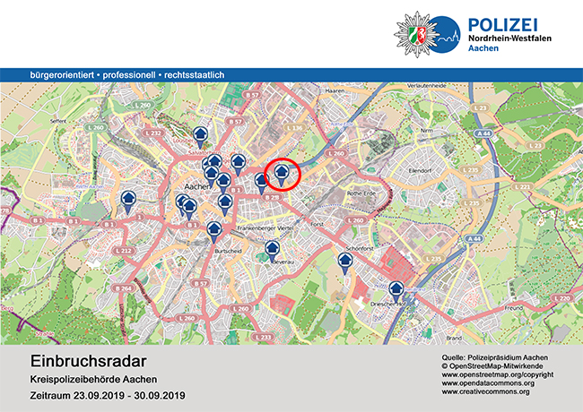 Polizei Aachen Einbruchsradar