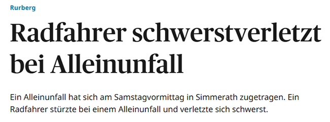Alleinunfall
